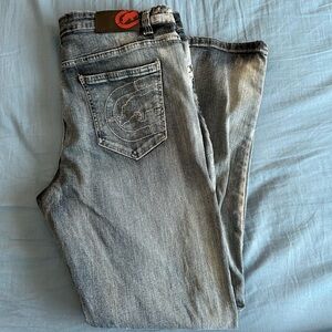 Vtg Ecko Unltd Jeans Men embroidered denim Fit Hip Hop Baggy Y2K 32x30 Y2K